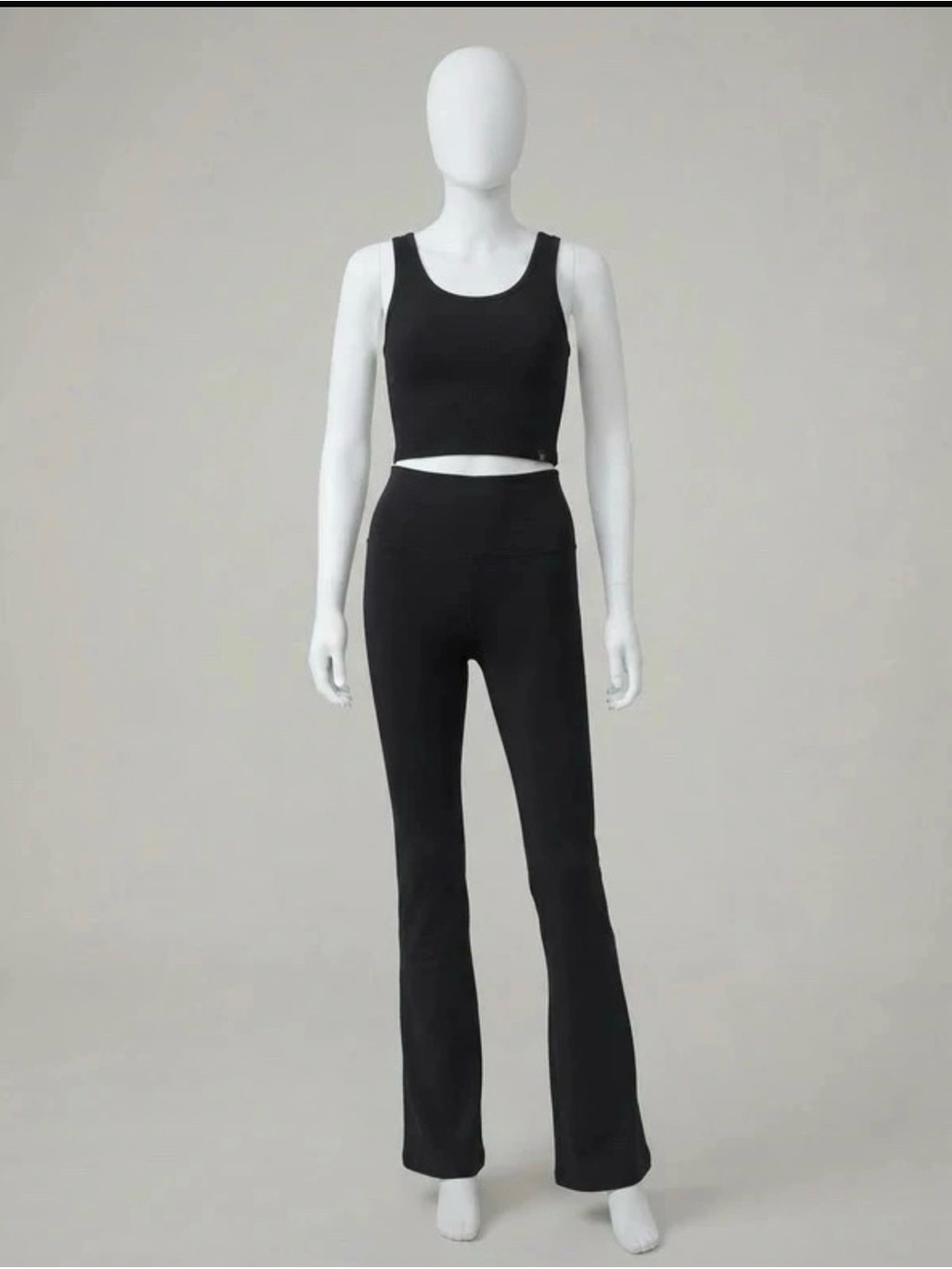 Marshalls Black 2 piece Crop Top and Flared High-Rise Pants XS
